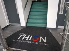 Tapis d'entrée société - paillasson personnalisé avec logo sur mesure